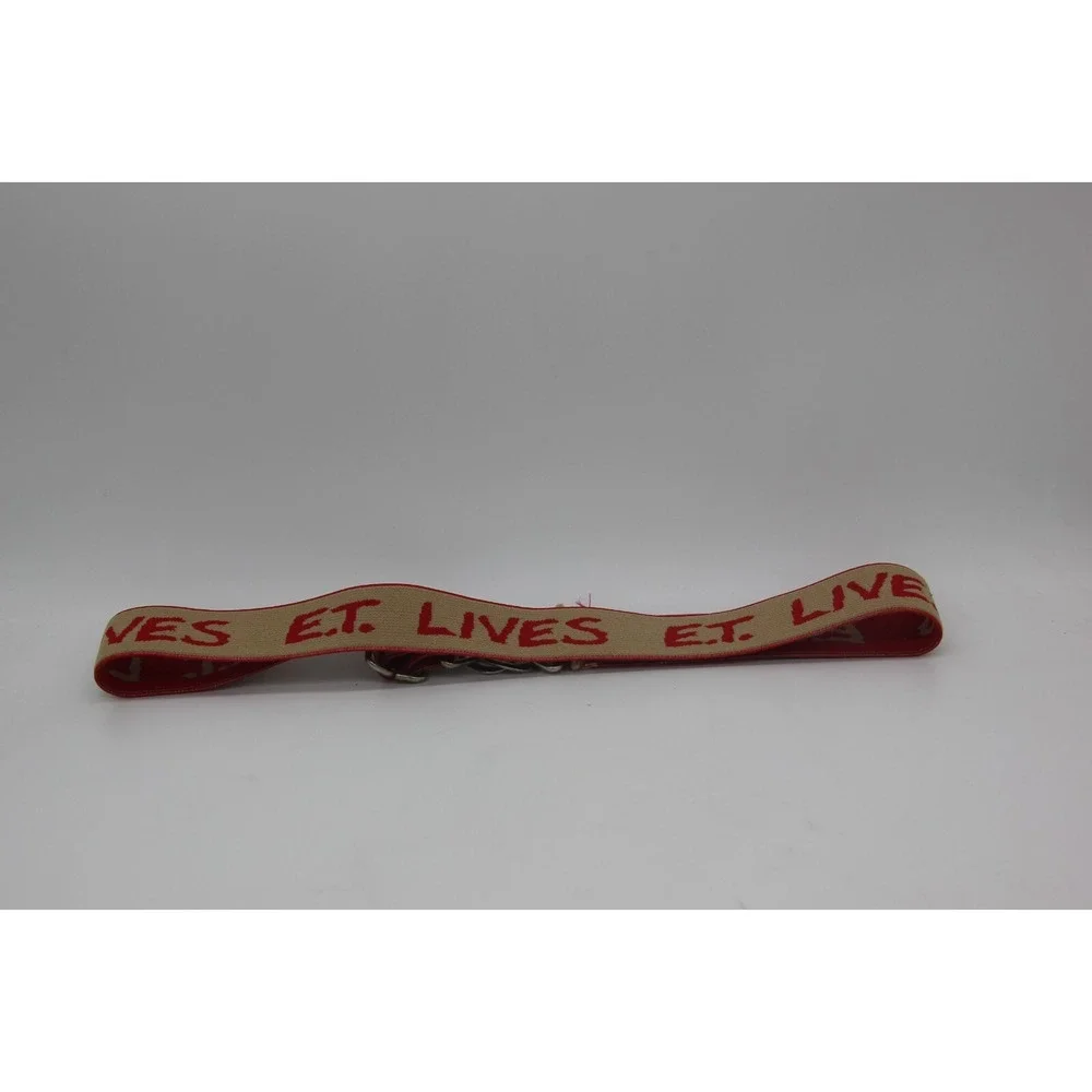 1980's RARE Vintage E.T. Lives Extra Terrestrial Adjustable Tan Red Belt Movie